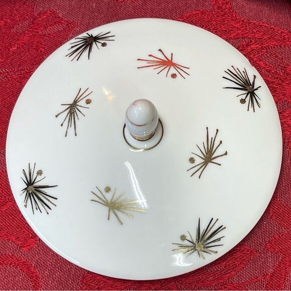 MCM Oscar Schaller & Co. Starburst Creamer and Sugar Bowl with Lid. RARE! - Picture 7 of 11